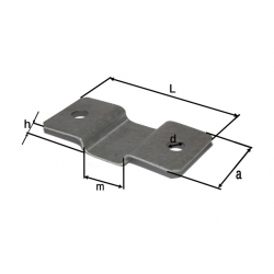 Mocowanie 656 w osi kraty 2D wymiary