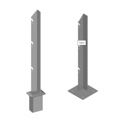 Stalowe wysięgniki na drut kolczasty