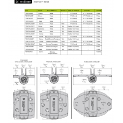 Zawiasy samozamykające TCHD1S3BT 6-25 mm/70 kg do ciężkich bram - 2 szt