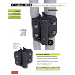 Samozamykające zawiasy do furtek bezpieczeństwa do rur TCHDRND2S3 - 2 szt