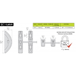 Zamek do furtek jednostronny zatrzaskowy na kłódkę 10-44 mm TL01