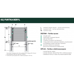 beryl ogrodzenia pionowe furtka