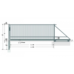 Brama przesuwna uniwersalna OCYNK PS-PR