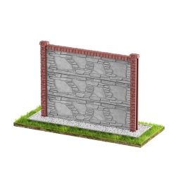 Wzór 101 Ogrodzenia betonowe jednostronne