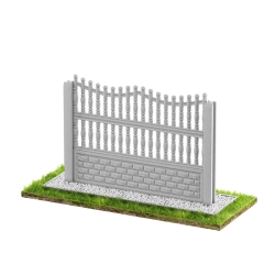 Wzór 20 Ogrodzenia betonowe jednostronne