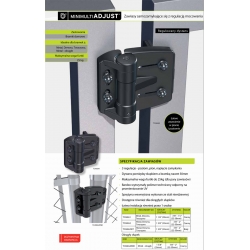 Samozamykające zawiasy regulowane do furtek, profil okrągły TCAMA2RND 22-50mm/25 kg - 2 szt.