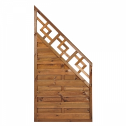 PŁOT AŻUROWY BJORK R34 KOŃCOWY ŚCIĘTY 90×180/90 BRĄZ