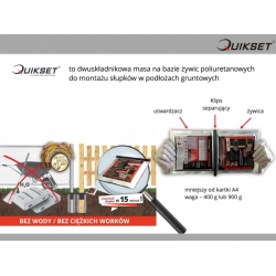 QUIKSET Q700 zamiast betonu do montażu słupków