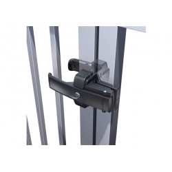 Rygiel samozatrzaskowy dwustronny do bramy dwuskrzydłowej LLMLDBT