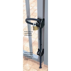 Rygiel pionowy przekręcany na kłódkę do bram metalowych 1020 mm QB140