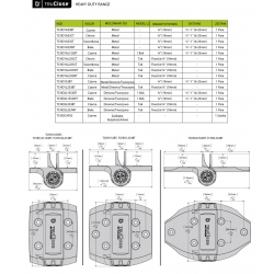 Zawiasy samozamykające TCHD1AS3BT 6-25 mm/70 kg do ciężkich bram - 2 szt