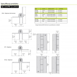 Zawias samozamykający KF3L2 13 mm/20 kg do furtek KF3L2BL - 2 szt.