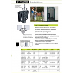 Zawiasy samozamykające TCHD1AS3BT 6-25 mm/70 kg do ciężkich bram - 2 szt