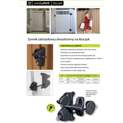 Zamek zatrzaskowy do furtki dwustronny na ten sam kluczyk 16-38 mm LLDABS2-LA